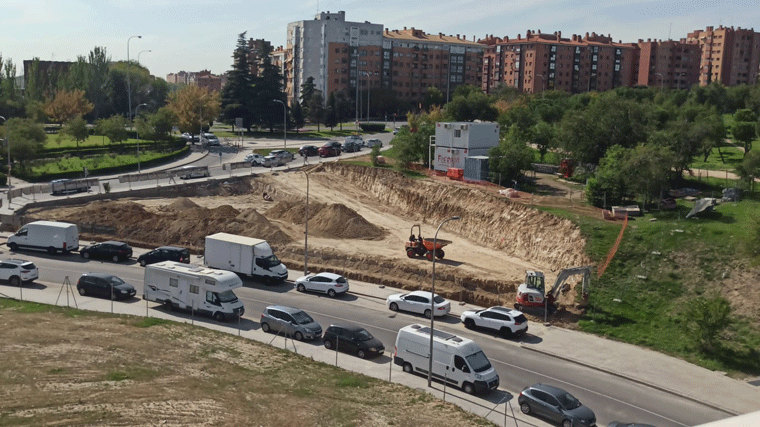 Obras del cantón de limpieza del Parque Forestal de Vicálvaro, imagen FRAVM