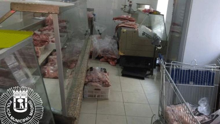 La policía localiza una carnicería china en Usera en deplorables condiciones higiénico-sanitarias