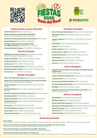 Fiestas Patronales 2026: Conoce la programación completa de actividades y eventos