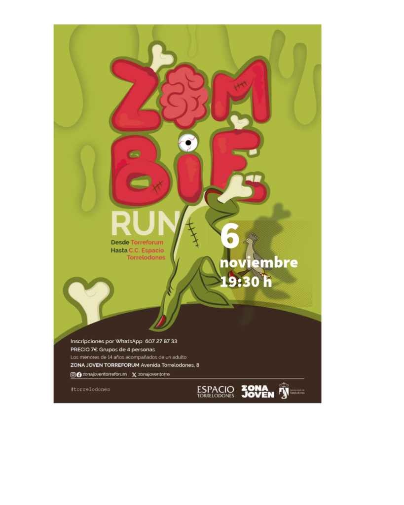 La Zombie Run de Torrelodones se traslada al 6 de noviembre a las 19:30 h