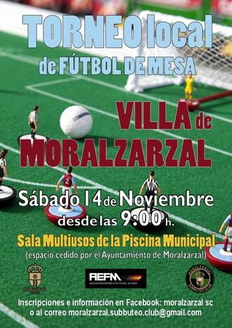 El torneo Villa de Madrid de Subbuteo se jugará en Moralzarzal el 14 de noviembre de 2026