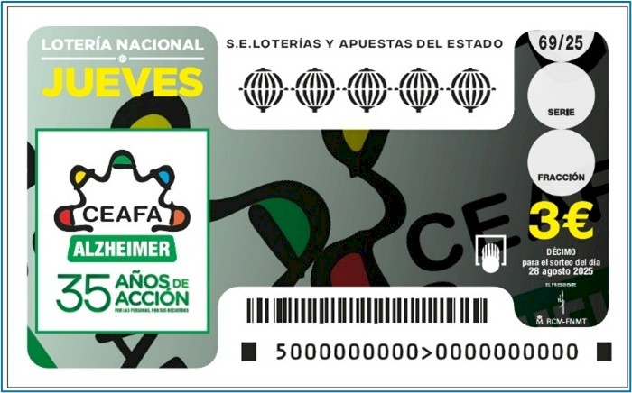CEAFA conmemora 35 años con un décimo de Lotería Nacional