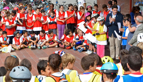 320 escolares participan en la Ruta Ciclista de la Movilidad