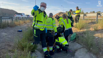 Motociclista herido tras accidente en la M31; investiga la Guardia Civil