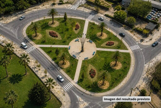 Comienza la adecuación de la glorieta de la Plaza de la UNESCO en Aranjuez
