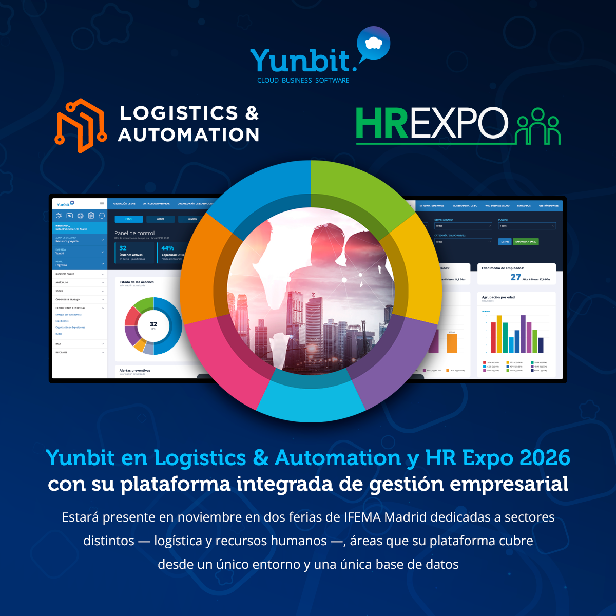 Yunbit presentará su innovadora plataforma en ferias de logística y RRHH