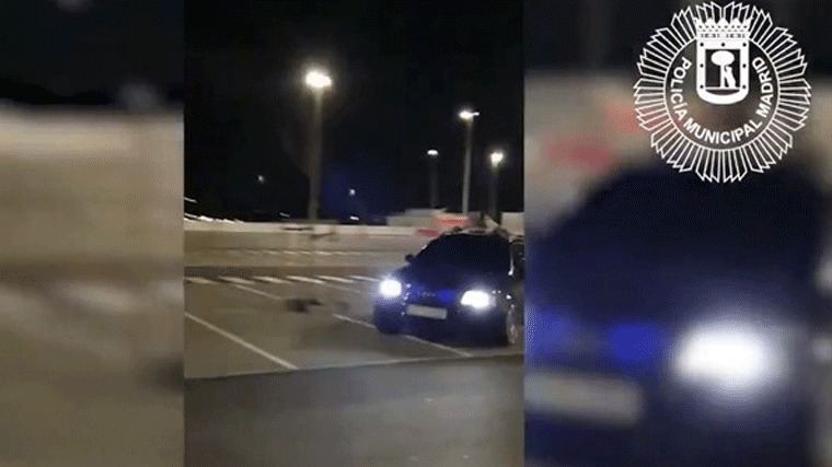 Detenido un conductor que presumía de maniobras temerarias en el parking del Wanda