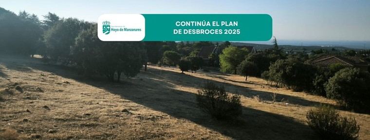 Avanza el Plan de Desbroce 2025 para prevenir incendios en Hoyo de Manzanares