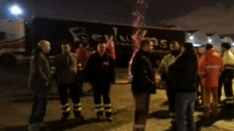 Imagen de CCOO de una protesta de los trabajadores de Corrugados