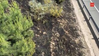 Incendio de vegetación en la M50 en Majadahonda es extinguido sin afectar el tráfico
