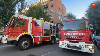 Incendio en Móstoles deja dos heridos por inhalación de humo