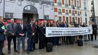 Decanos de la UCM se manifiestan por un plan real de financiación y contra la LESUC