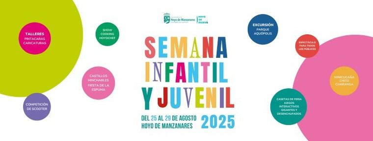 Semana Infantil y Juvenil 2025: Actividades gratuitas en Hoyo de Manzanares del 25 al 29 de agosto