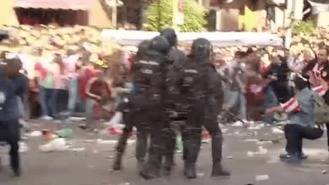 16 jóvenes detenidos por los disturbios del derby madrileño
