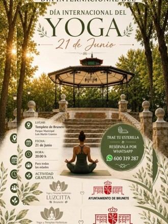 Celebra el Día Internacional del Yoga con una sesión gratuita en Brunete