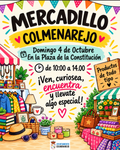 Regresa el mercadillo en Colmenarejo este domingo 4 de octubre