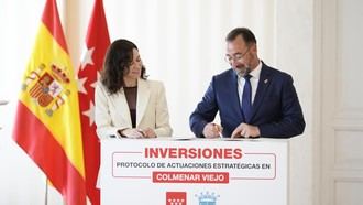 Colmenar Viejo recibirá 180 millones en inversiones para mejorar sus servicios públicos, según el protocolo firmado por Díaz Ayuso