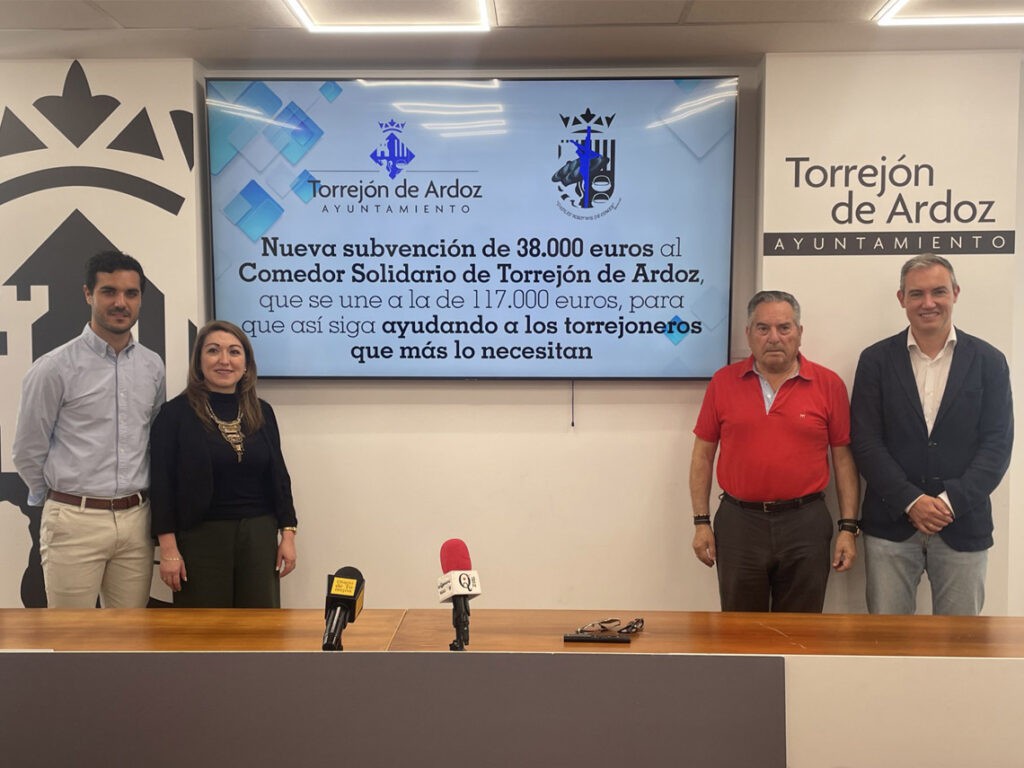 Subvención de 38.000 euros al Comedor Solidario para asegurar su continuidad en Torrejón de Ardoz
