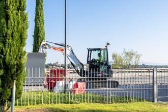 Alumbrado LED en la carretera del cementerio y aparcamiento en Boadilla del Monte