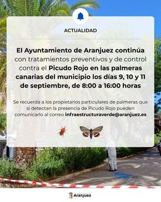 Campaña de control del Picudo Rojo en palmeras canarias del municipio