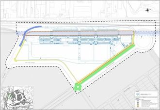 Avance en las obras de urbanización del futuro parque comercial en La Montaña