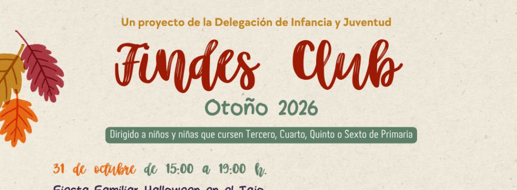 Actividades de otoño para niños en el 'Findes Club' 2026