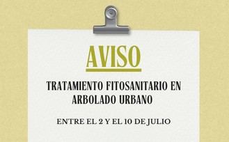 Tratamiento fitosanitario nocturno para el arbolado urbano en julio