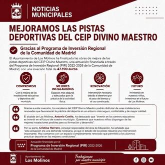 Renovación integral de las pistas deportivas en el CEIP Divino Maestro