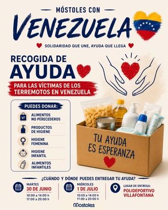 Recogida de alimentos y productos de higiene para Venezuela en Villafontana