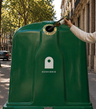 Campaña para mejorar el reciclaje de vidrio en Pinto