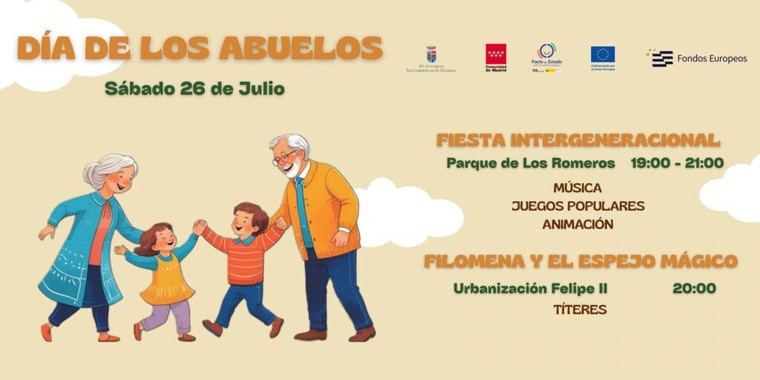 Fiesta intergeneracional para celebrar el Día de los Abuelos en el Parque de los Romeros