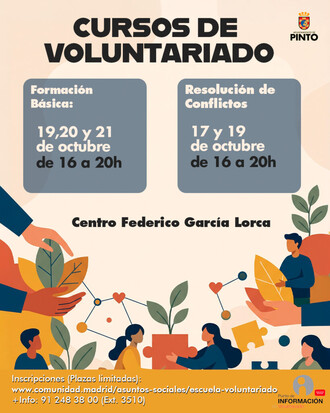 Cursos gratuitos de formación en voluntariado en octubre y noviembre