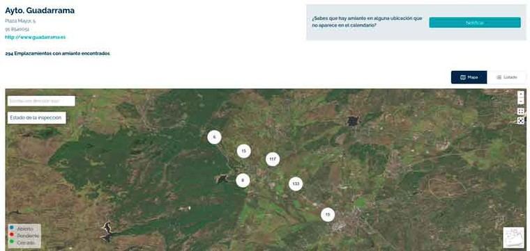 Censo revela edificios con amianto en Guadarrama y su plan de retirada