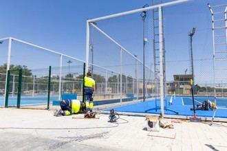 Mejoras en la pista de tenis del Complejo Deportivo Ángel Nieto