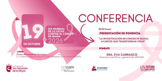 Eva Carrasco hablará sobre investigación del cáncer de mama el 19 de octubre