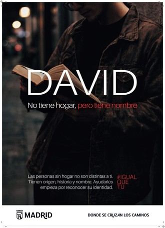 Campaña del Ayuntamiento de Madrid visibiliza a personas sin hogar