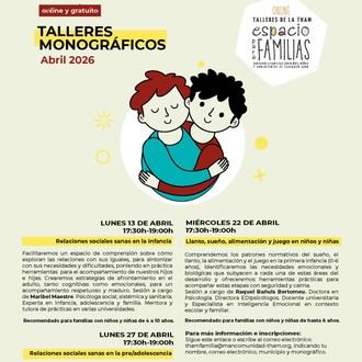 Nuevas sesiones del Espacio Para Familias abordarán relaciones sanas y manejo emocional en abril