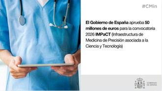 Gobierno español destina 50 millones a infraestructura de medicina de precisión