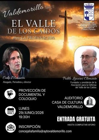 Proyección del documental 'El Valle de los Caídos: 2019 la profanación' y coloquio el 29 de junio