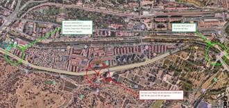 Cierre del paso peatonal entre Casa de Campo y Colonia Manzanares por obras