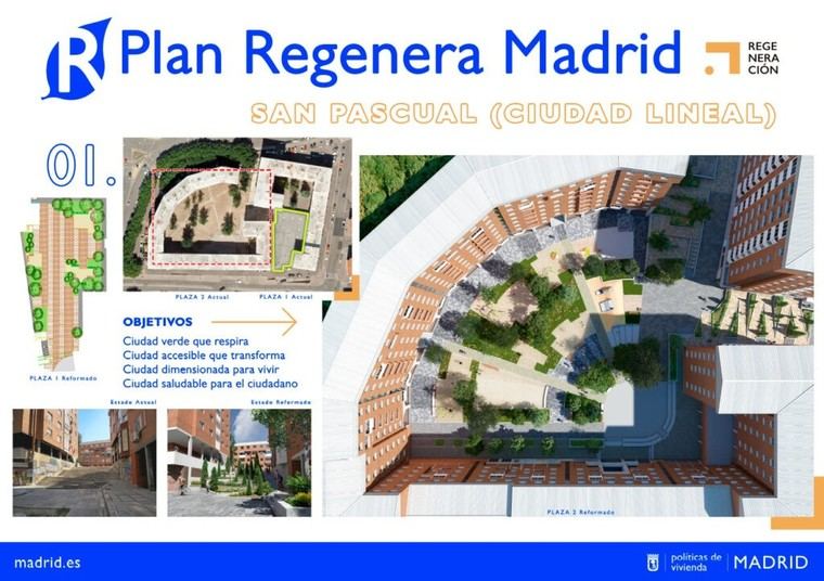 Madrid impulsa el Plan Regenera en Ciudad Lineal para crear más espacios verdes y peatonales