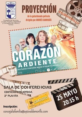 Proyección de 'Corazón ardiente' el 25 de mayo en la Biblioteca Municipal