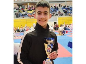 Alberto García logra bronce en el Campeonato de Madrid de karate kumite infantil
