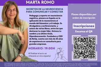 Neurociencia y emprendimiento femenino: jornada con Marta Romo en Torrejón de Ardoz
