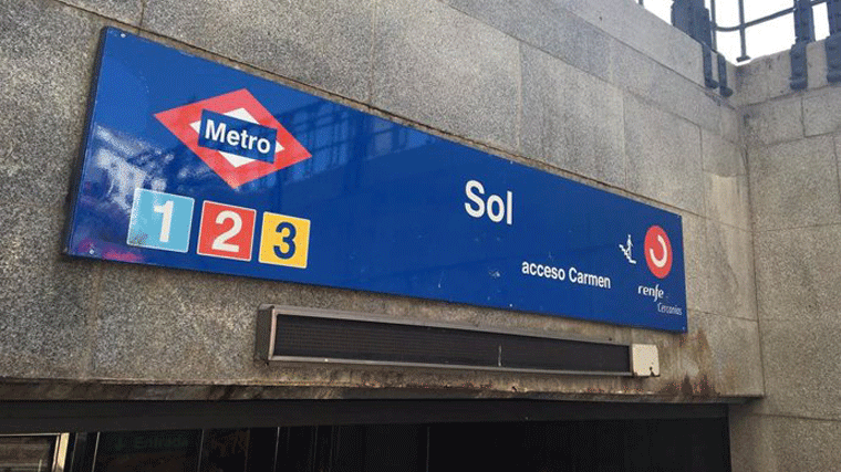 La estación de Sol cierra el viernes y sábado desde las 17.40 a 21.00 horas