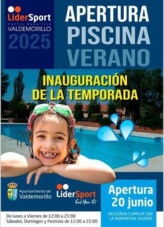 Apertura de la piscina de verano en el Polideportivo de la Dehesa de los Godonales este 20 de junio