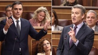 Feijóo carga contra el Gobierno por 'saquear' a trabajadores y las okupaciones y Sánchez le ataca con Ayuso y Bárcenas