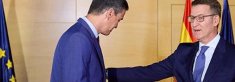 La oferta de Feijóo a Sánchez: Una legislatura de dos años y seis pactos de Estado