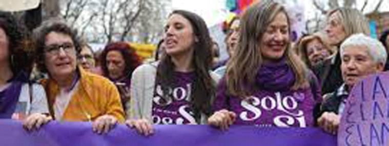 8M dividido: Las feministas de Montero reivindican la marcha del 'todas' y 'todes'