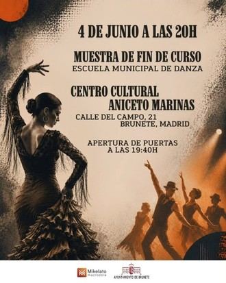 Espectáculo de fin de curso en la Escuela de Danza el 4 de junio
